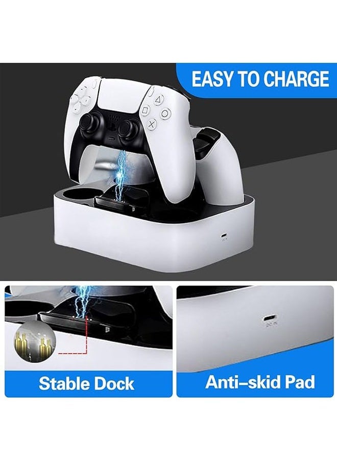 PS5 Charging Station, PS5 Controller Fast Charging Dock with Safety Chip Protection & LED Indicator, Dual Controller Chargering Station for Playstation 5 Console