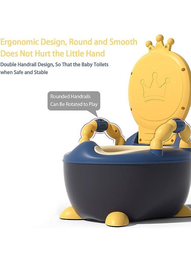 Potty Training Toilet, Duck Potty Training Seat,Toddler Potty Chair,Portable Toilet for Kids with Non-slip Rubber Mat Backrest for Boys Girls Kids Toddler,Suitable For Children 1 to 7 Years Old