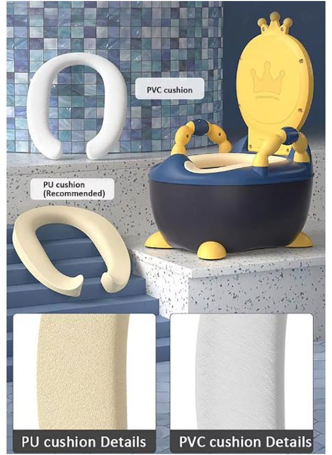 Potty Training Toilet, Duck Potty Training Seat,Toddler Potty Chair,Portable Toilet for Kids with Non-slip Rubber Mat Backrest for Boys Girls Kids Toddler,Suitable For Children 1 to 7 Years Old