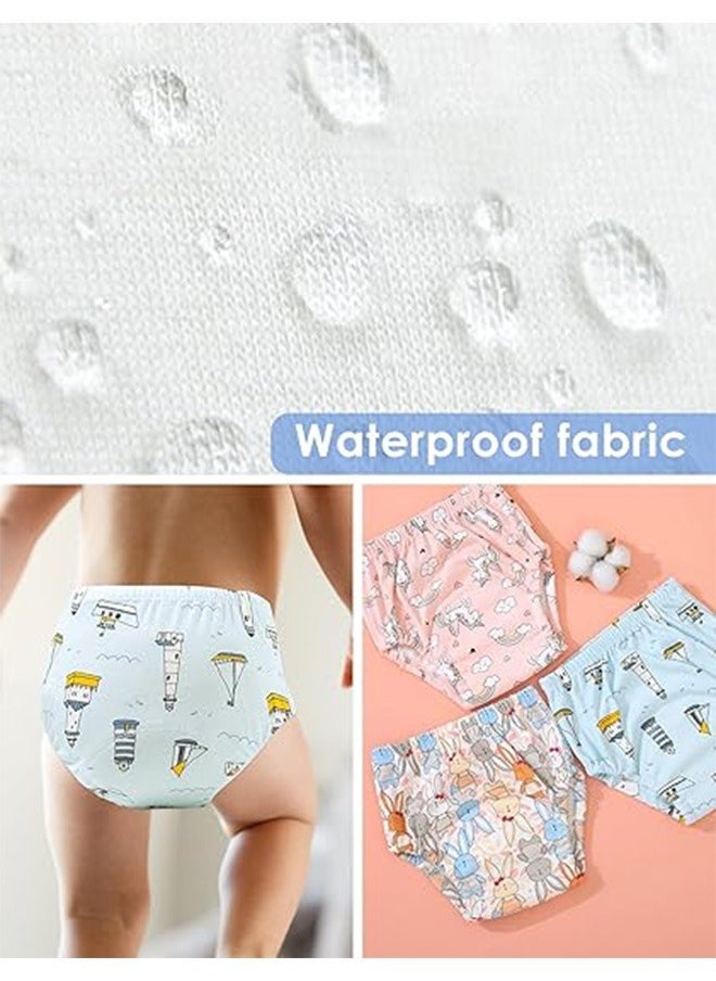 3PCS Baby Potty Training Pants, Breathable Potty Training Underwear, Toddler Training Underwear for 0-3 Years Boy and Girls Strong Absorbent Cotton Training Pants - L