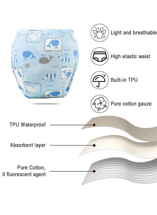 3PCS Baby Potty Training Pants, Breathable Potty Training Underwear, Toddler Training Underwear for 0-3 Years Boy and Girls Strong Absorbent Cotton Training Pants - L