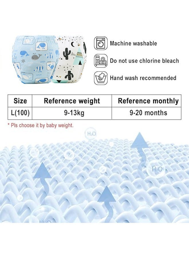 3PCS Baby Potty Training Pants, Breathable Potty Training Underwear, Toddler Training Underwear for 0-3 Years Boy and Girls Strong Absorbent Cotton Training Pants - L