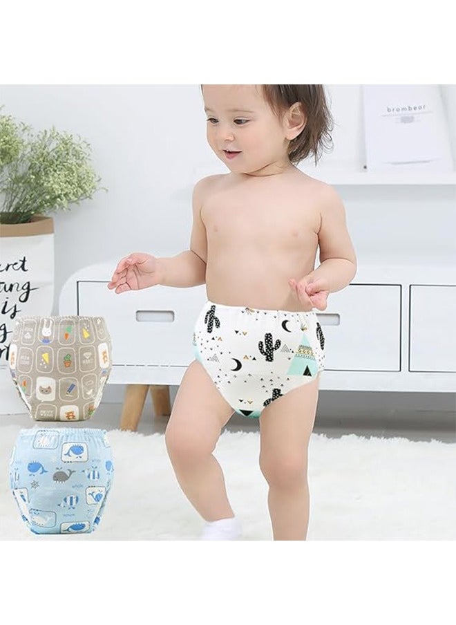 3PCS Baby Potty Training Pants, Breathable Potty Training Underwear, Toddler Training Underwear for 0-3 Years Boy and Girls Strong Absorbent Cotton Training Pants - L