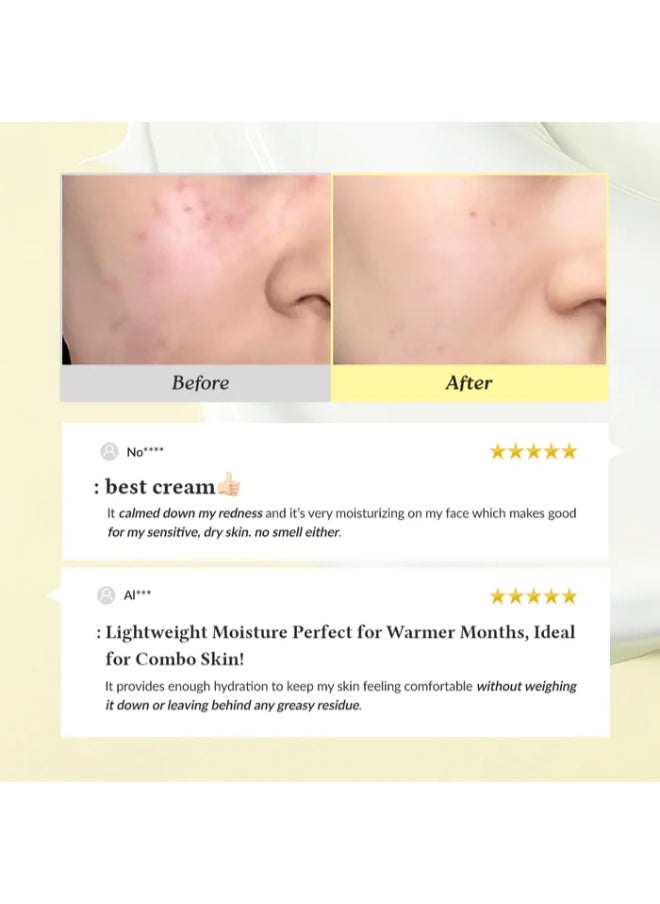 345 Relief Cream Daily Face Moisturizer Blemish Relief Care Soothing Recovery & Moisture with Niacinamide, Panthenol Korean Vegan Skincare for All Skin Types 1.7 Fl Oz