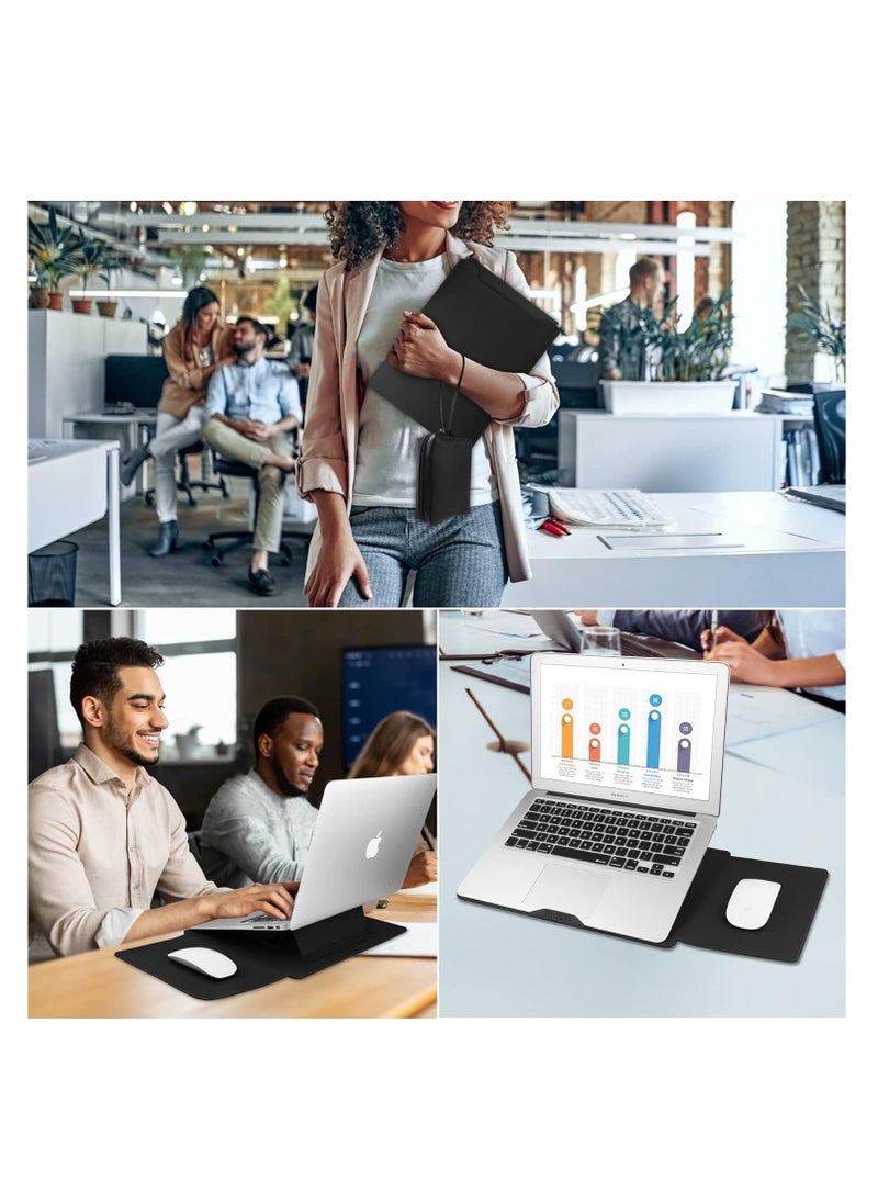 Laptop Sleeve Case Leather Bag,  Compatible with MacBook Air 13.3''/13.6'' M1 M2/MacBook Pro 13 2022-2016/Dell XPS 13/Surface Pro X/8/7 /6/5/Surface, (13.5 Inch, Black)