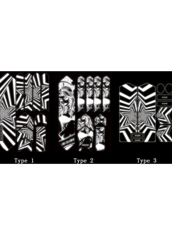 10-Piece Reflective Bike Fork Sticker Set