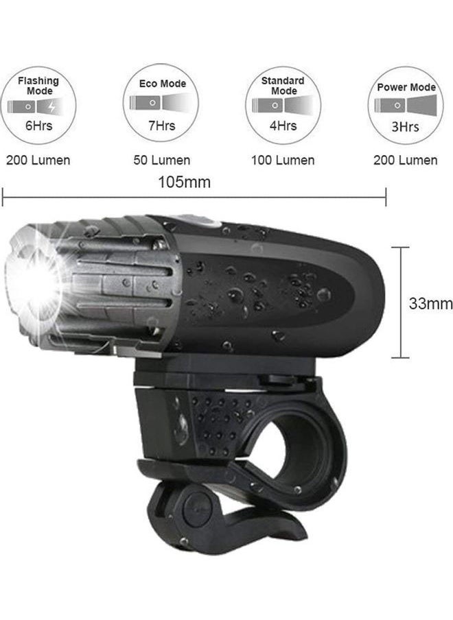 Bike Lights, USB Rechargeable Bike Lights Set, Cycle Lights with 4 Modes, IP65 Waterproof Bicycle Lights, 1 Headlight and 2 Taillights, Easy to Fit 11.2 x 8 x 5.8cm 11.2 x 8 x 5.8cm