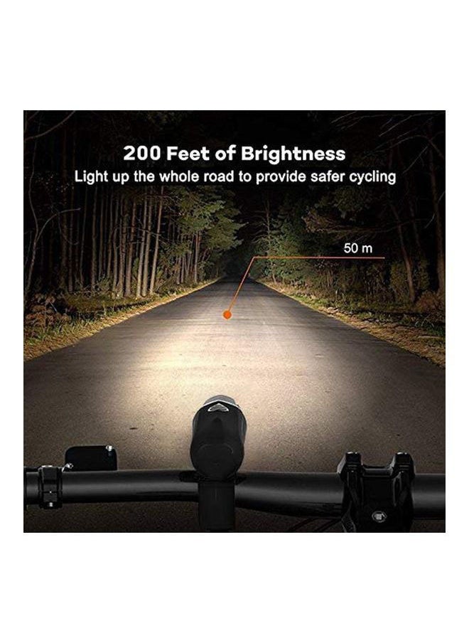 Bike Lights, USB Rechargeable Bike Lights Set, Cycle Lights with 4 Modes, IP65 Waterproof Bicycle Lights, 1 Headlight and 2 Taillights, Easy to Fit 11.2 x 8 x 5.8cm 11.2 x 8 x 5.8cm