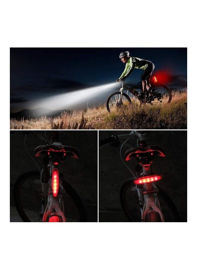 Bike Lights, USB Rechargeable Bike Lights Set, Cycle Lights with 4 Modes, IP65 Waterproof Bicycle Lights, 1 Headlight and 2 Taillights, Easy to Fit 11.2 x 8 x 5.8cm 11.2 x 8 x 5.8cm