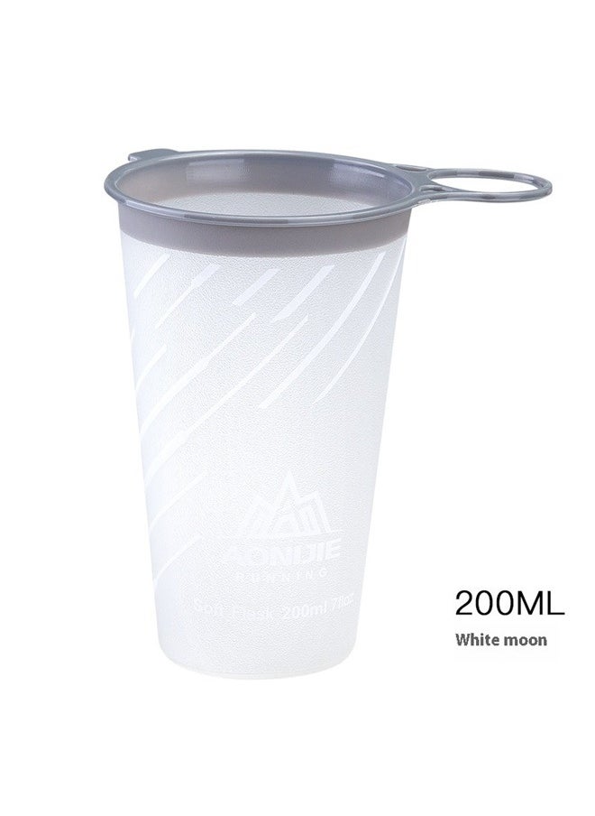 Foldable Soft Water Cup 200ml， Sports Collapsible Water Bottle Soft Drink Water Kettle Foldable Flask for Hiking Bicycling Running Climbing