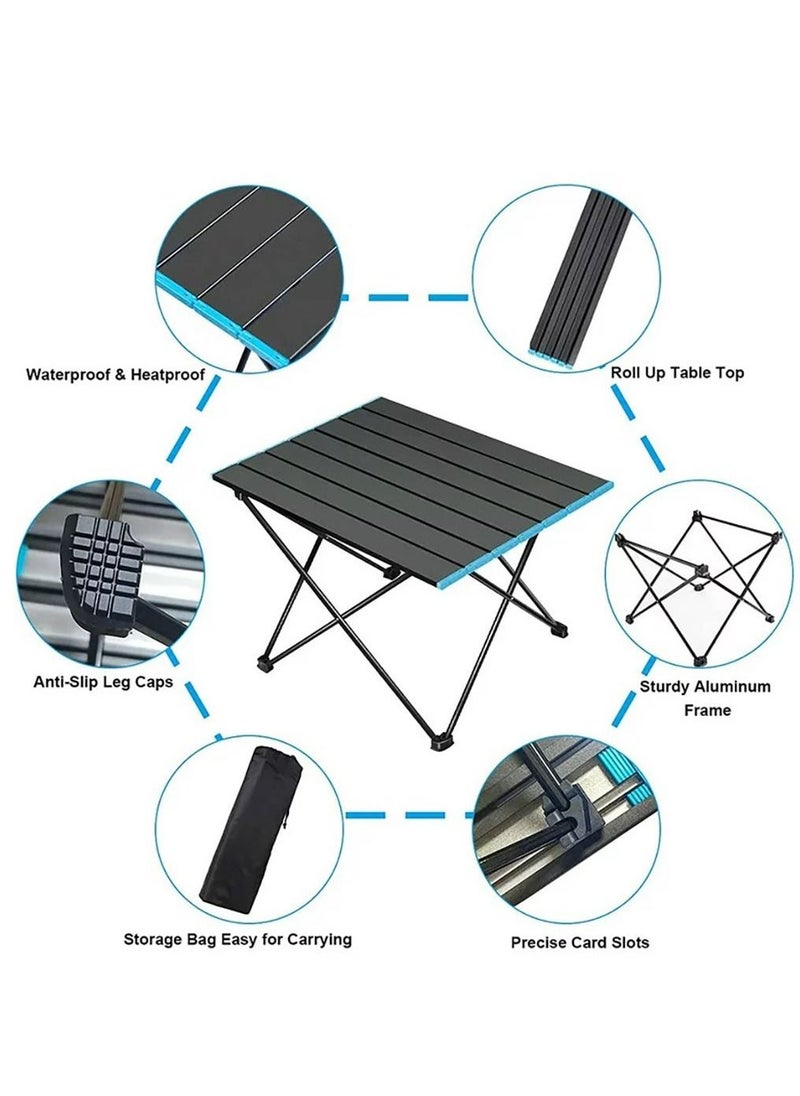 Folding Camping Table, Picnic Table with Carry Bag, Portable Table for Camping, Garden Patio Picnic, BBQ, Beach, Fishing
