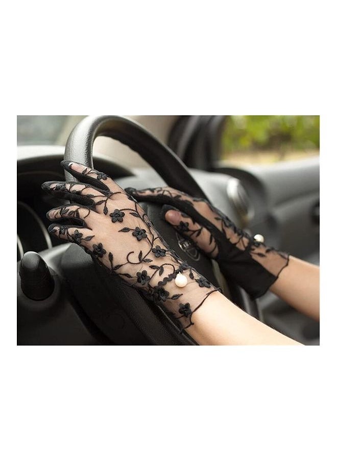 Lace Sun Protection Driving Gloves One Size