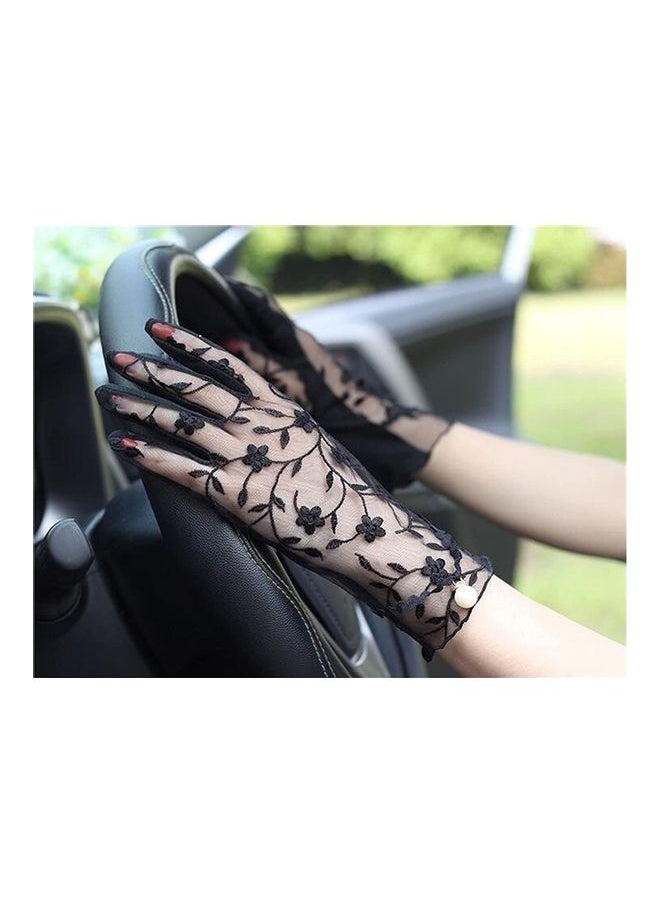 Lace Sun Protection Driving Gloves One Size