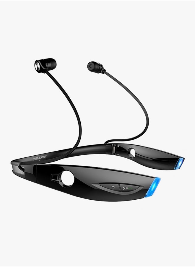 Neckband Bluetooth Wireless In-Ear Earphone With Microphone Black/Blue
