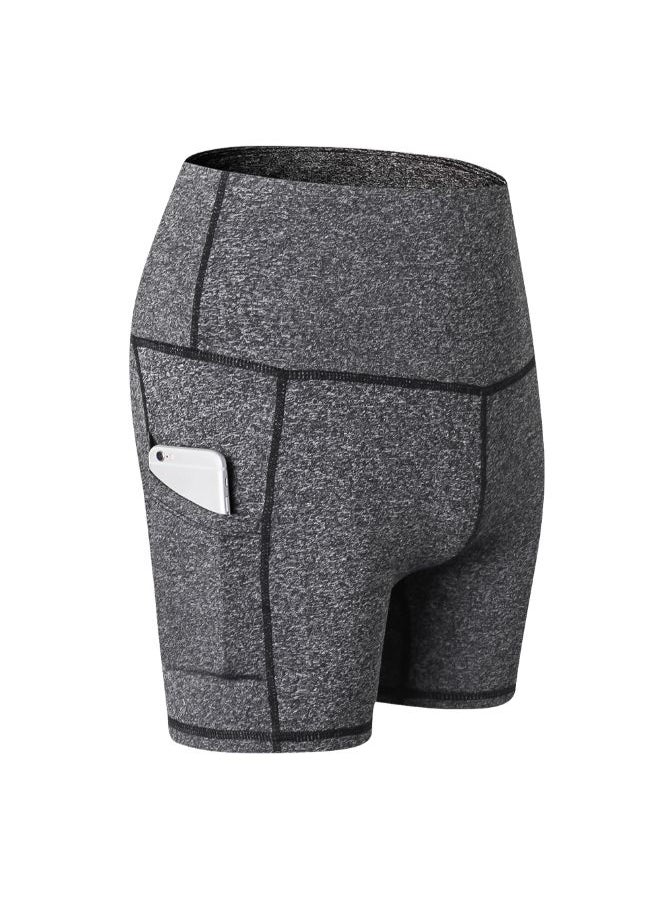High Waist Yoga Shorts With Pocket XXL