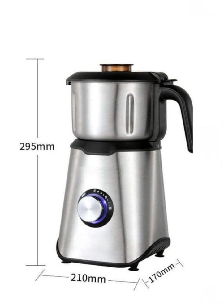 Heavy-Duty Coffee Grinder Blender - Stainless Steel 3-in-1 Grinder for Coffee Beans, Spices, and Juice with Powerful Motor, Multi-Function Design, Durable & Easy to Clean