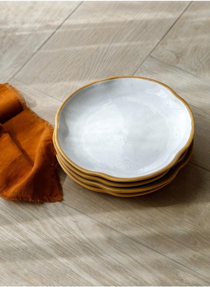 Sky Dinner Plates White - Set of 4