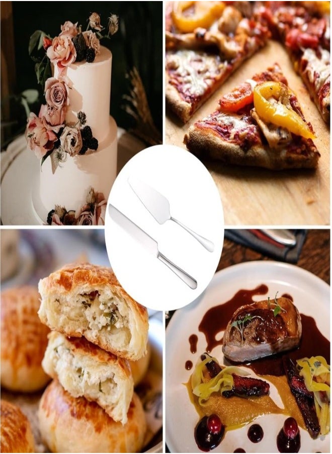 Cake Serving Set Wedding Cake Knife and Server Set Cake Cutting Utensils Stainless Steel Cake Cutter Serrated Cake Knife Professional Dessert Server for Cake Cheese Pie Pizza