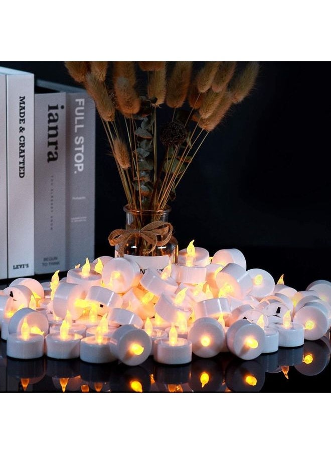 LED Real Wax Battery Candle Pillars White