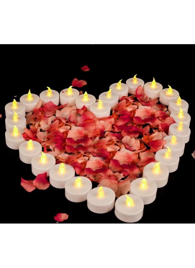 LED Real Wax Battery Candle Pillars White