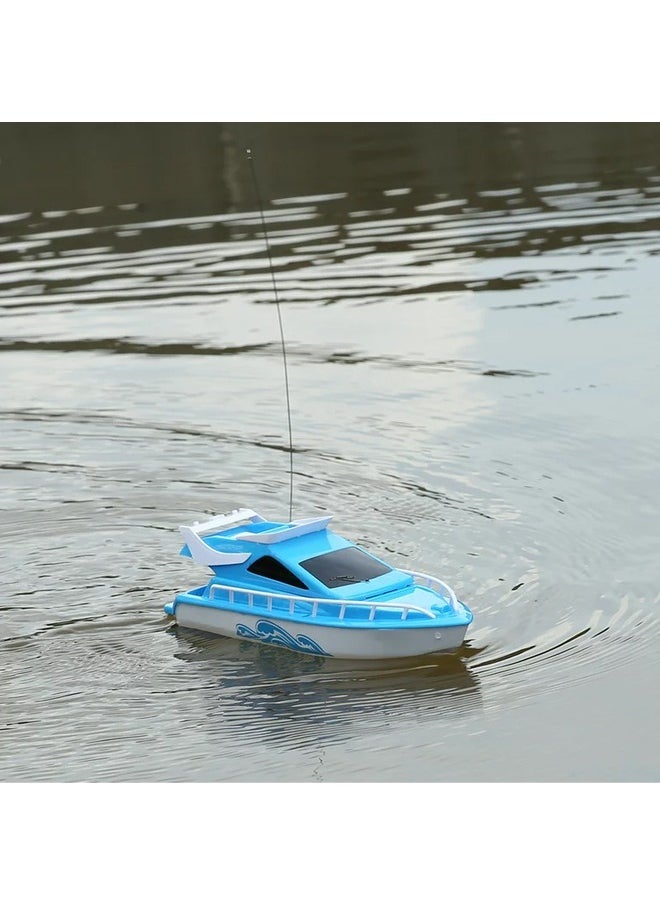 Racing Boat Toys,Children's Mini Remote Control Boat,Rc Boat 2.4ghz High Speed Battery Powered for Lake for Swimming Pool,Children's Birthday Gift Toy(Blue)