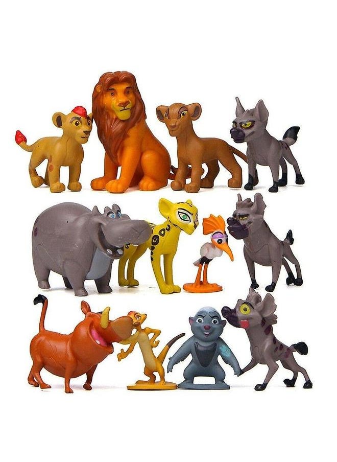 12Pcs 4x6cm Lion King Character Figure Set The Story Of Mufasa And Simba  Toy Collection Car Decoration Gift