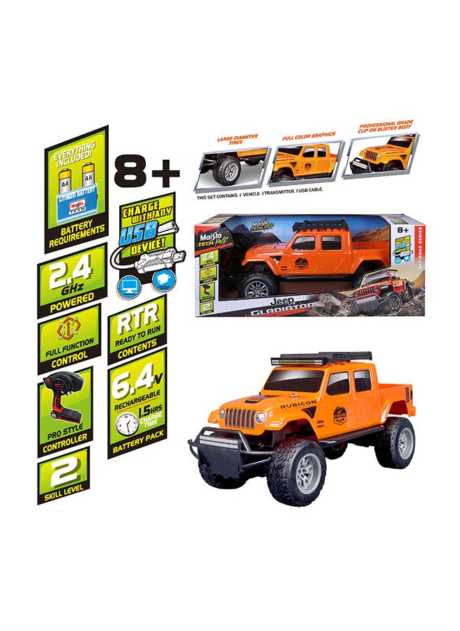 large-scale (1:6) remote control model of the 2020 Jeep Gladiator - Orange