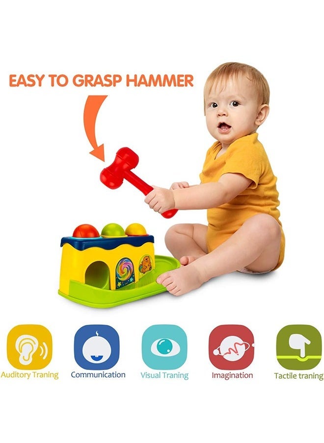 Hammer and Ball Drop Toys for 1 Year Old Boy Girl Infant Gifts, Pound a Ball Toddler Toys, Baby Toys for 6 to 12-18 Months