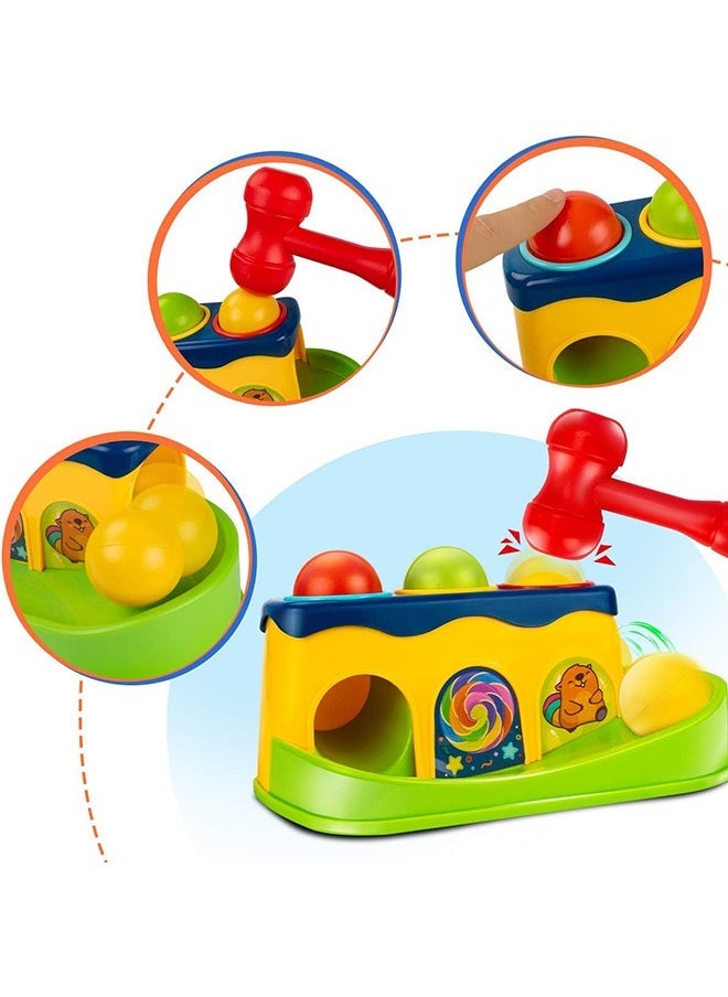Hammer and Ball Drop Toys for 1 Year Old Boy Girl Infant Gifts, Pound a Ball Toddler Toys, Baby Toys for 6 to 12-18 Months