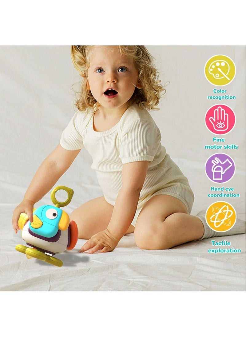 Toddler Busy Cube Travel Toy for Toddler 2 3 Year Old, Baby Sensory Toy Activity Busy Board Fidget Cube for Kids Educational Learning Toys (Wood)