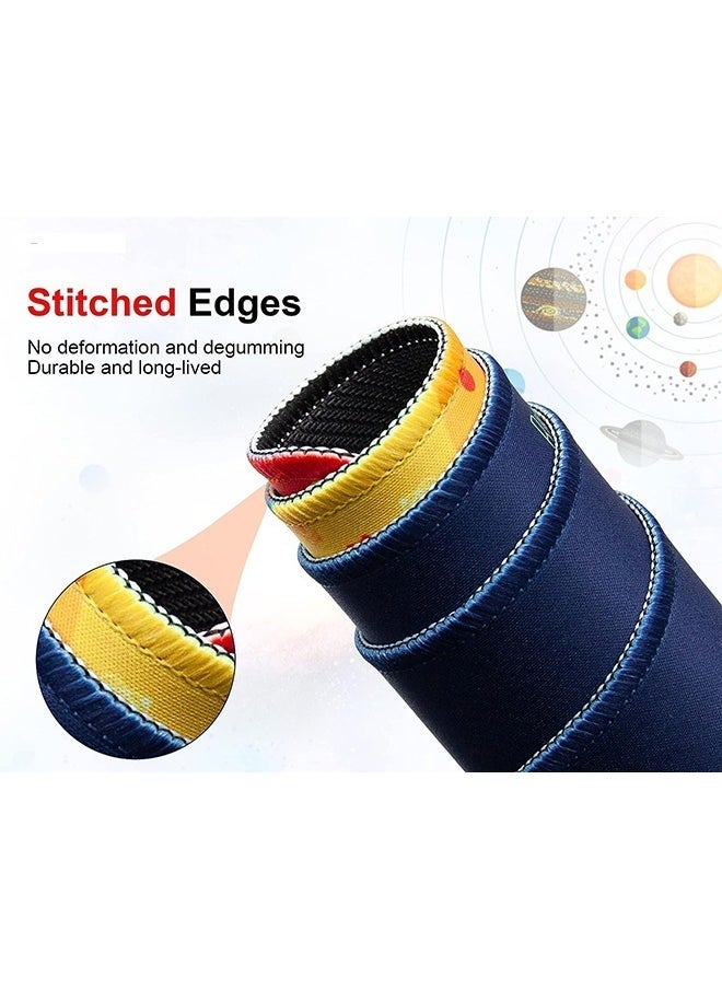 Extended Gaming Mouse Pad XXL,Anti-Skid Mousepad Large Keyboard Mouse Pad Desk Mat with Stitched Edges (900x400mm,Planet)