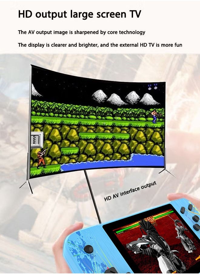 Handheld Game Console ，Two-person Sharing Mode，Retro Handheld Game Console 3.5-inch Large Screen Retro Video Game Console Built-in 800 Classic Games Great Gift For Kids Adults