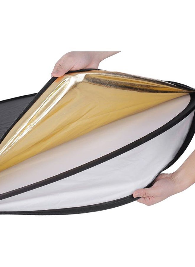 5-In-1 Multi-Disc Light Reflector With Bag 110x5cm White/Black/Gold