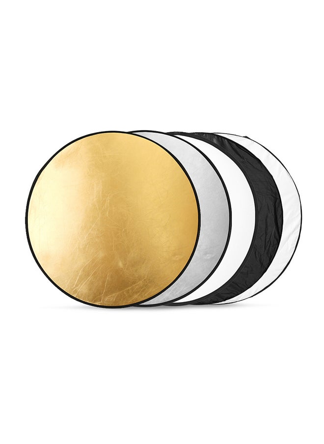 5-In-1 Multi-Disc Light Reflector With Bag 110x5cm White/Black/Gold