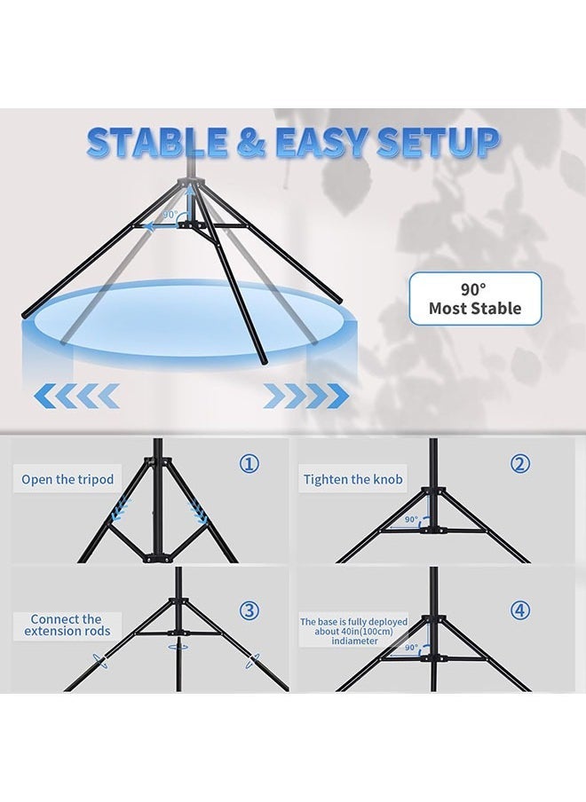 Photography Kit Adjustable Backdrop Stand Photo Backdrop Bar Kit with Two Clips