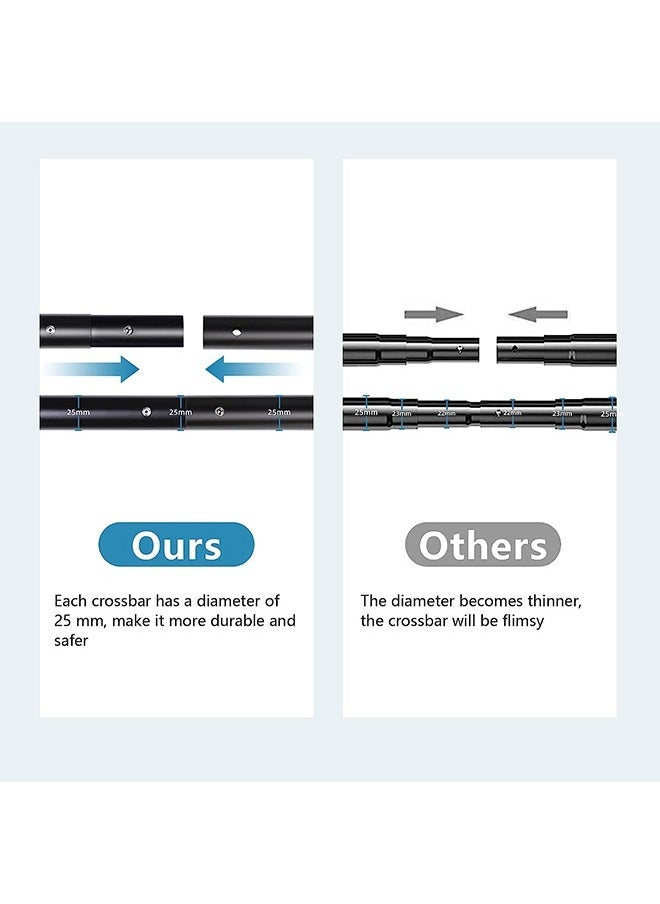 Photography Kit Adjustable Backdrop Stand Photo Backdrop Bar Kit with Two Clips