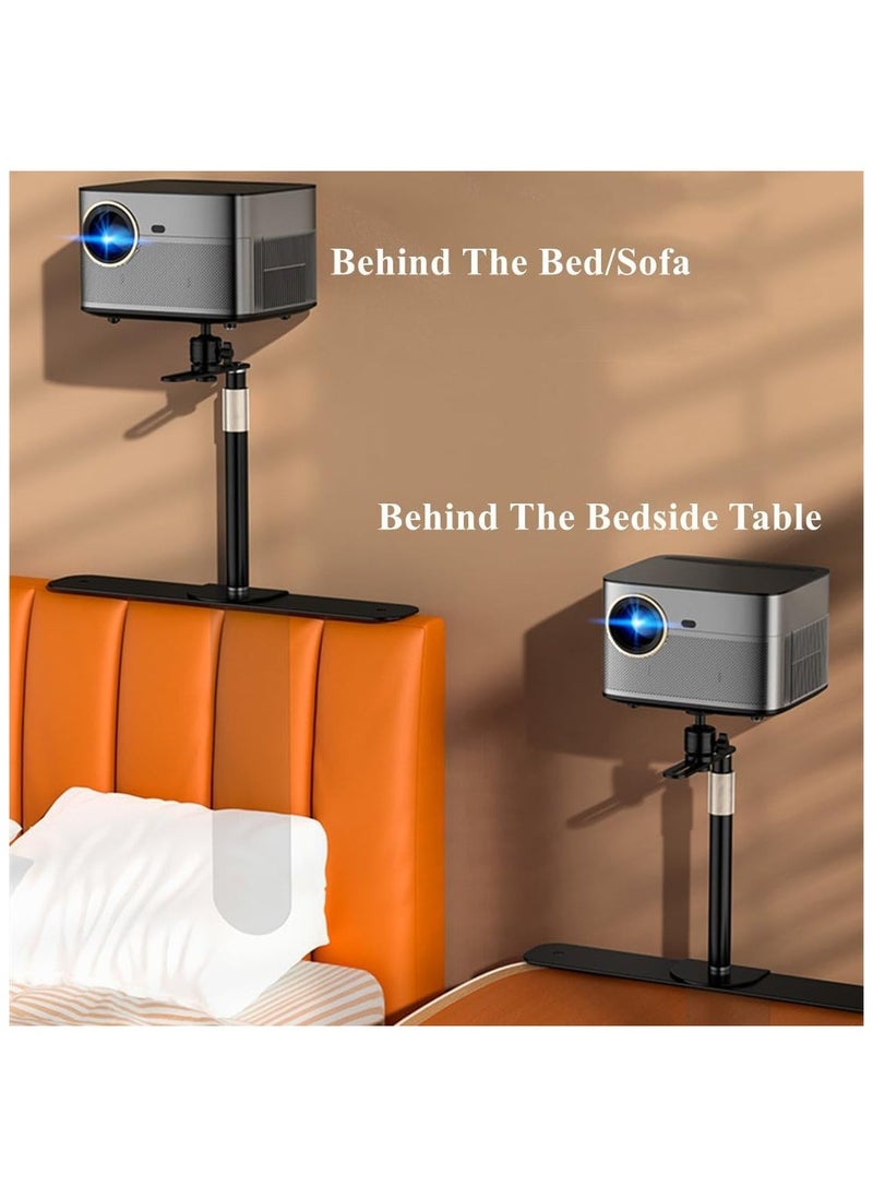Plug-in Projector Stand Bedside Sofa Projector Mount Base Ballhead 360 Degree Adjustable Table Side Projector Bracket Holder