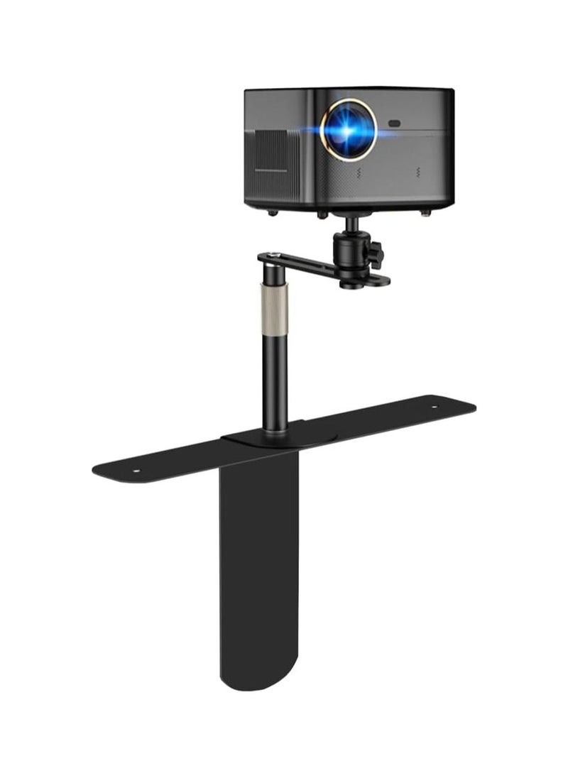 Plug-in Projector Stand Bedside Sofa Projector Mount Base Ballhead 360 Degree Adjustable Table Side Projector Bracket Holder