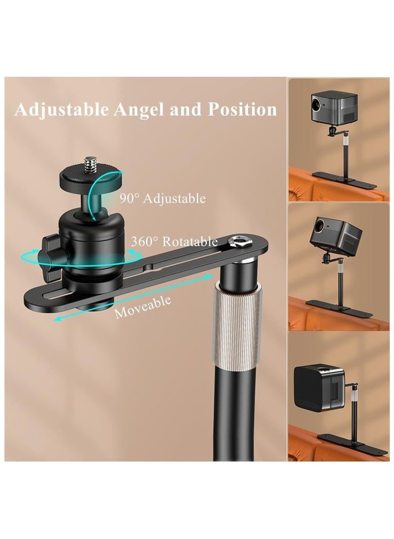 Plug-in Projector Stand Bedside Sofa Projector Mount Base Ballhead 360 Degree Adjustable Table Side Projector Bracket Holder