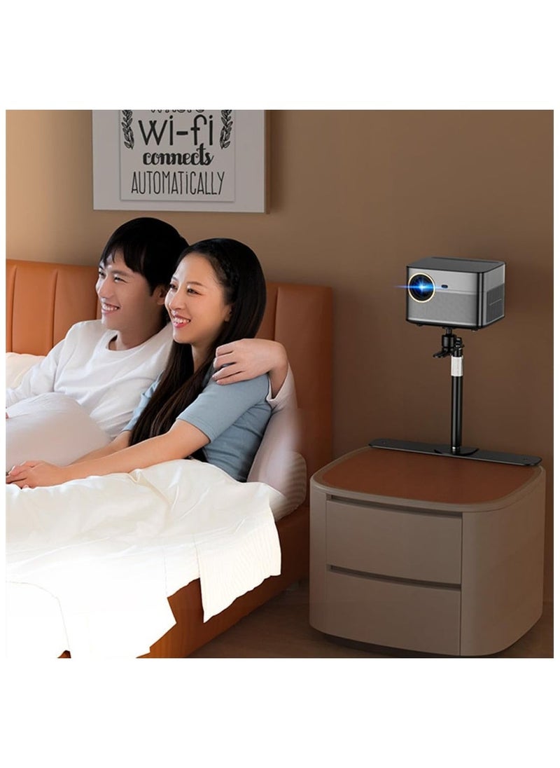 Plug-in Projector Stand Bedside Sofa Projector Mount Base Ballhead 360 Degree Adjustable Table Side Projector Bracket Holder