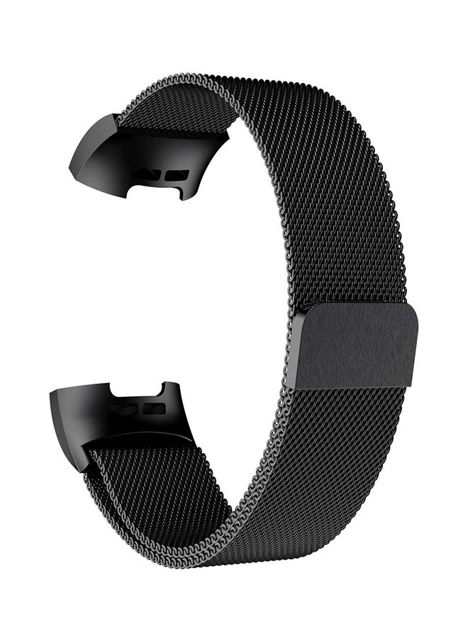 Fitness Tracker Replacement Band For Fitbit Charge 3 Milanese Black