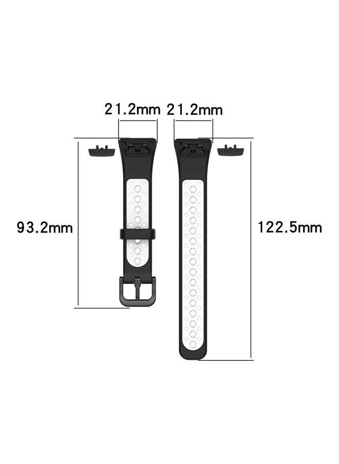 Replacement Strap for Huawei Band 6 and Honor Band 6 Black/White