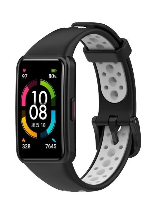 Replacement Strap for Huawei Band 6 and Honor Band 6 Black/White