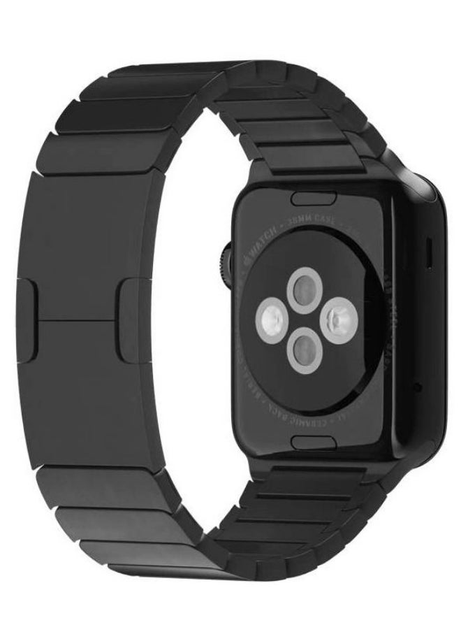 Replacement Steel Band For Apple Watch Series 3/4/5 Black