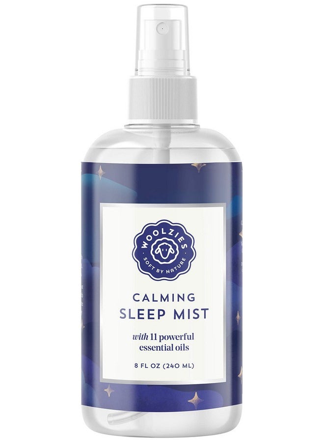 Woolzies Calming Sleep Mist | 100% Natural Hypoallergenic Essential Oil Pillow Spray | Relaxing & Comforting | 8 FL OZ