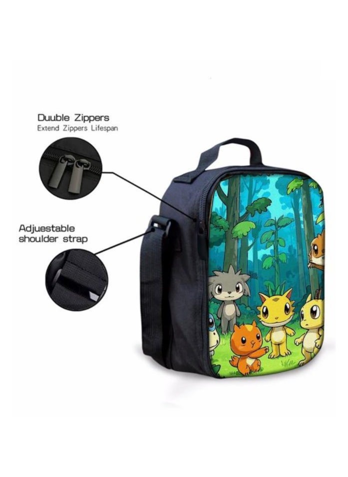 Cartoon three-piece schoolbag with zipper - 158