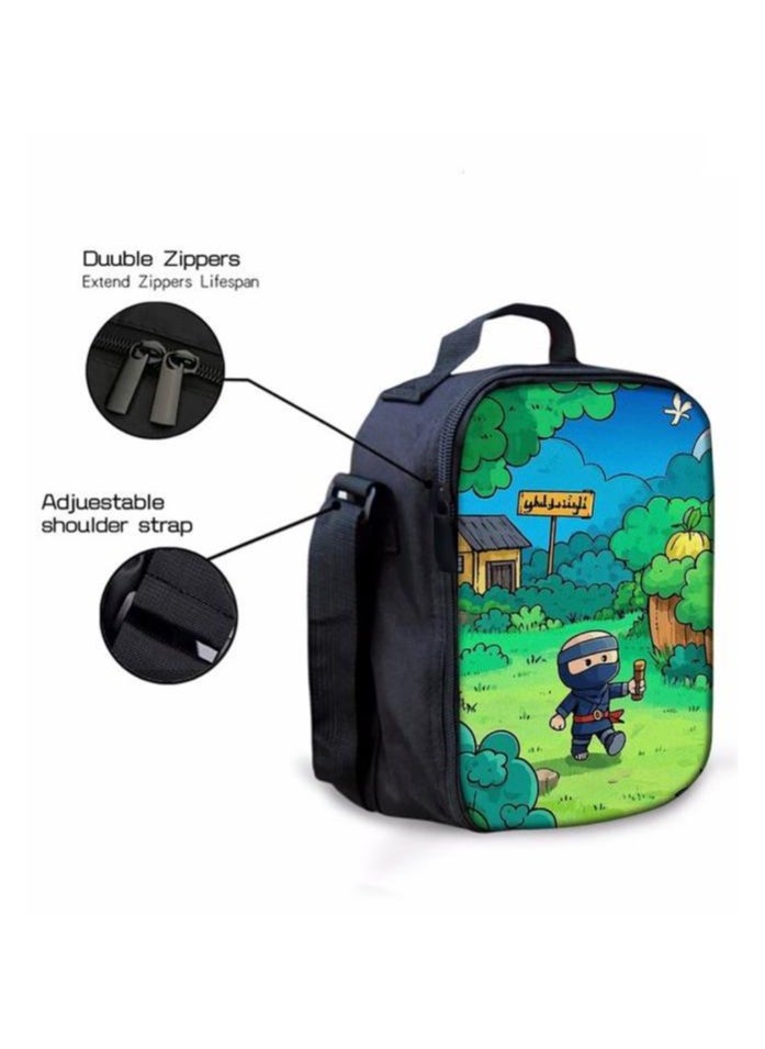 Cartoon three-piece schoolbag with zipper - 1325