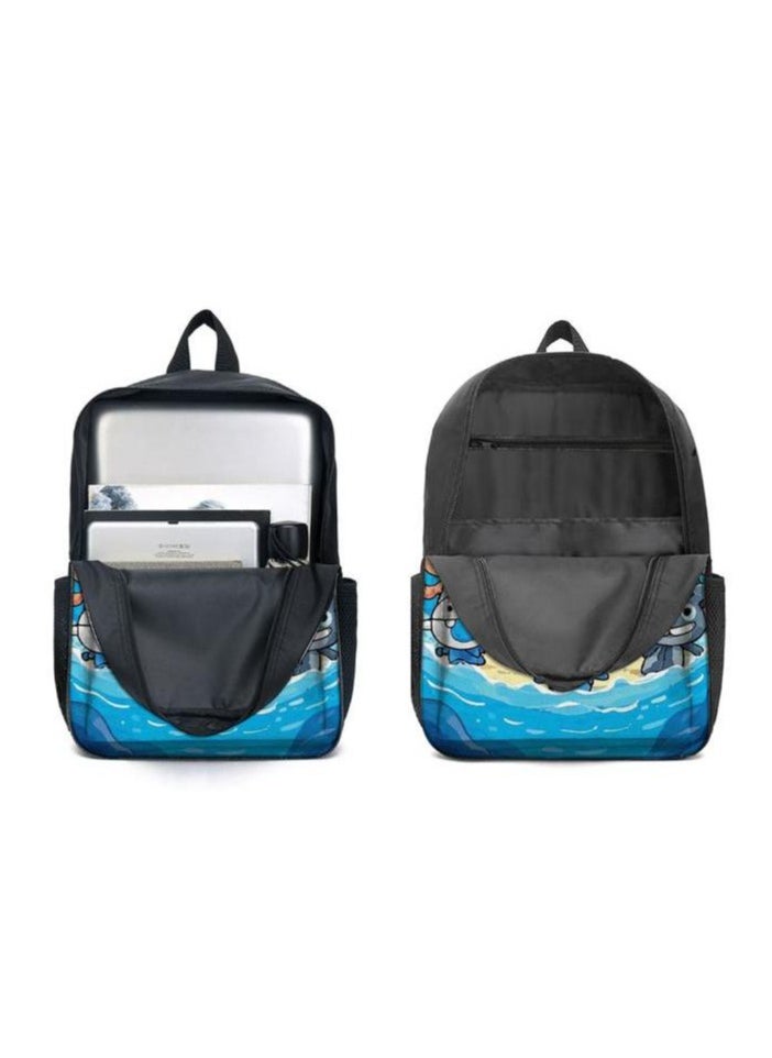 Cartoon three-piece schoolbag with front pocket - 176