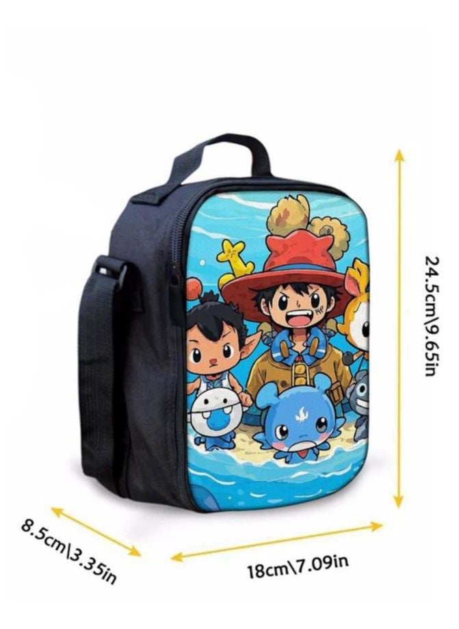 Cartoon three-piece schoolbag with front pocket - 176