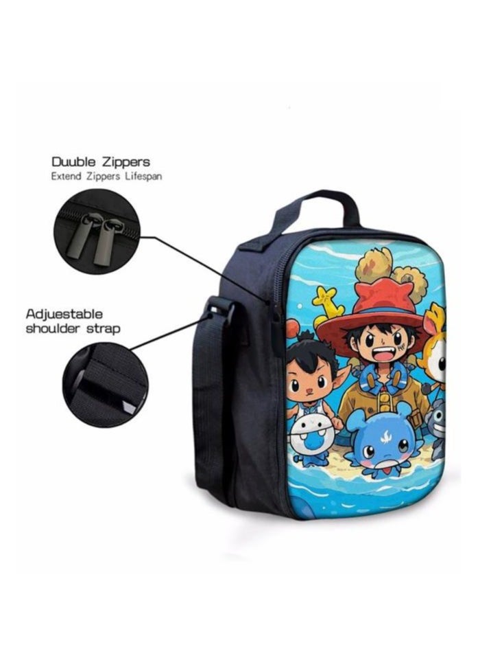 Cartoon three-piece schoolbag with front pocket - 176
